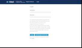 
							         Login - Mitel MiVoice Office Application Suite Portal								  
							    