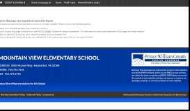 
							         Login - Mountain View Elementary - Prince William County ...								  
							    
