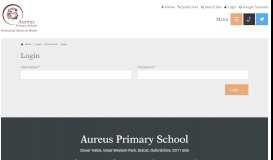 
							         Login - My Account - Aureus Primary School								  
							    