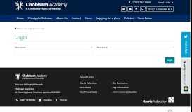 
							         Login - My Account - Chobham Academy								  
							    