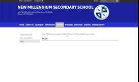
							         Login - New Millennium Secondary School								  
							    