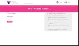 
							         Login - NFT Application - NFT Patient Portal								  
							    
