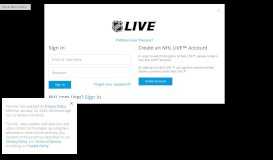 
							         Login NHL LIVE | NHL.com								  
							    