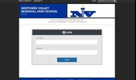 
							         Login - Northern Valley Regional High School District								  
							    