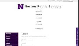 
							         Login - Norton School District - Norton Public Schools								  
							    