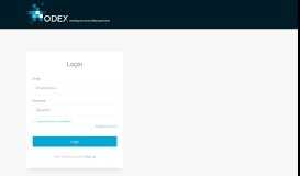 
							         Login - Odex								  
							    