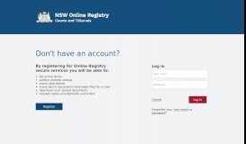 
							         Login - Online Registry								  
							    