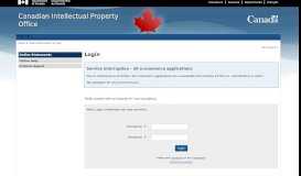 
							         Login - Online Statements - Canadian Intellectual Property Office								  
							    