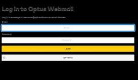 
							         Login - Optus webmail								  
							    