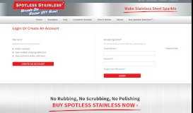 
							         Login or Create an Account - Spotless Stainless								  
							    