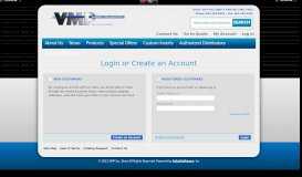 
							         Login or Create an Account - VMP Inc.								  
							    