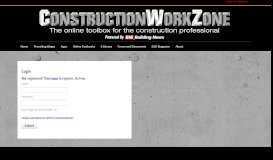 
							         Login or Register - Construction Workzone								  
							    