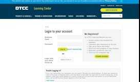 
							         Login or Register - DTCC Learning								  
							    