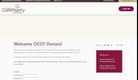 
							         Login - Orange County Community Foundation								  
							    