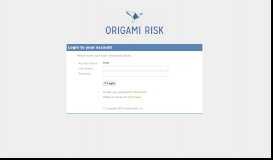 
							         Login - Origami Risk - Login to your account								  
							    