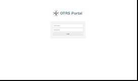 
							         Login - OTRS Portal								  
							    