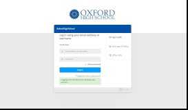 
							         Login - Oxford High School								  
							    