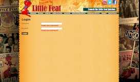 
							         Login Page - Little Feat								  
							    