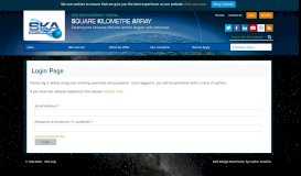
							         Login Page - SKA Telescope - SKA Organisation Recruitment Portal								  
							    