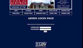 
							         login page - Town of Alburgh								  
							    