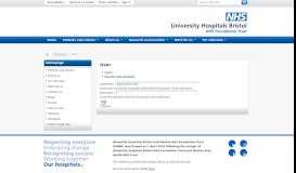 
							         Login Page | University Hospitals Bristol NHS Foundation Trust								  
							    