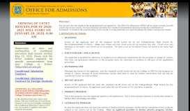 
							         Login Page - UST Admissions								  
							    