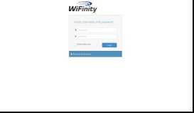 
							         Login Page - WiFinity								  
							    