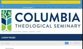 
							         Login Pages | Columbia Theological Seminary | Atlanta, GA								  
							    