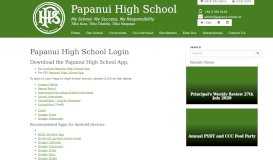 
							         Login - Papanui High School								  
							    
