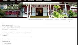 
							         Login - Parker School								  
							    