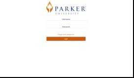 
							         Login Parker University								  
							    