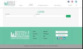 
							         Login - Payroll & Benefit Solutions								  
							    