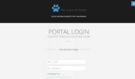
							         Login Pet Portal - Pet ID Tags								  
							    