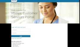 
							         Login: Philips Customer Services Portal								  
							    