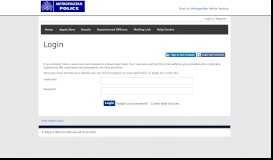 
							         Login - Police Careers (MET)								  
							    