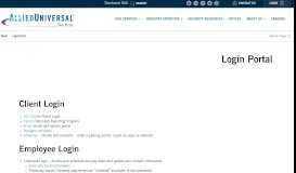 
							         Login Portal - Allied Universal Security								  
							    