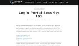 
							         Login Portal Security 101 | Silent Break Security								  
							    