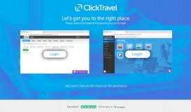
							         Login portal selector - Click Travel								  
							    