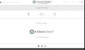 
							         Login Portals - A-Check Global								  
							    
