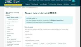 
							         Login Process for Students, IT Services - Thompson Rivers University								  
							    