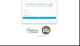
							         Login - ProSIMS TimeOnline - YellowBridge QLD								  
							    