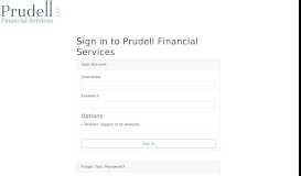 
							         Login - Prudell Financial Services								  
							    