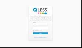 
							         Login - Qless								  
							    