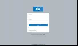 
							         Login | RCS Customer Portal								  
							    