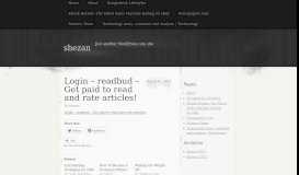 
							         Login – readbud – Get paid to read and rate articles! | shezan								  
							    