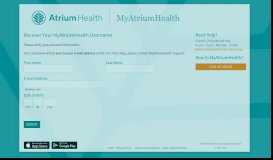 
							         Login Recovery Page - MyAtriumHealth								  
							    