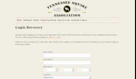 
							         Login Recovery – Tennessee Squires Association								  
							    