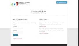 
							         Login / Register - Appraisal Management Solutions								  
							    