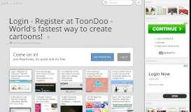 
							         Login - Register at ToonDoo - World's fastest way to create ...								  
							    