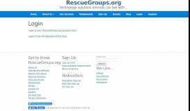 
							         Login | RescueGroups.org								  
							    